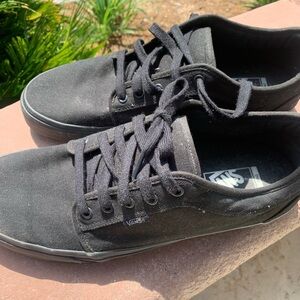 Vans Black Canvas Low-Top Sneakers